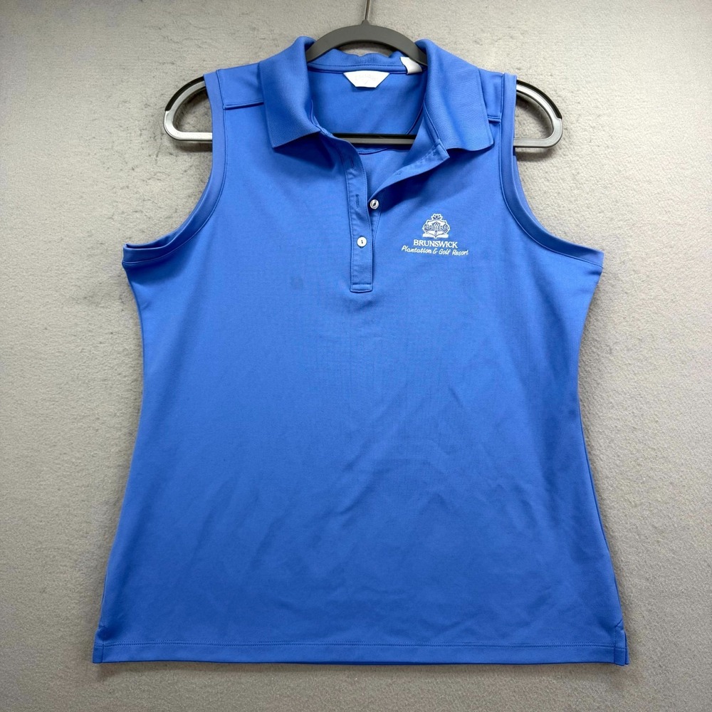 Callaway Golf Polo Shirt Womens XL Blue Brunswick Plantation & Golf Resort Logo‎